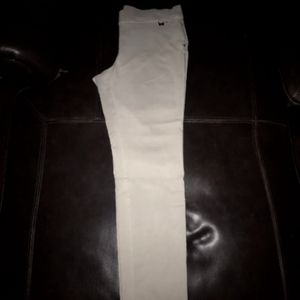 Rafella Cream Light Tan & Gold Comfort Pants Size 18